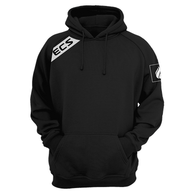 ECS Slant Pullover Hoodie - Black - FACEIT Global Store